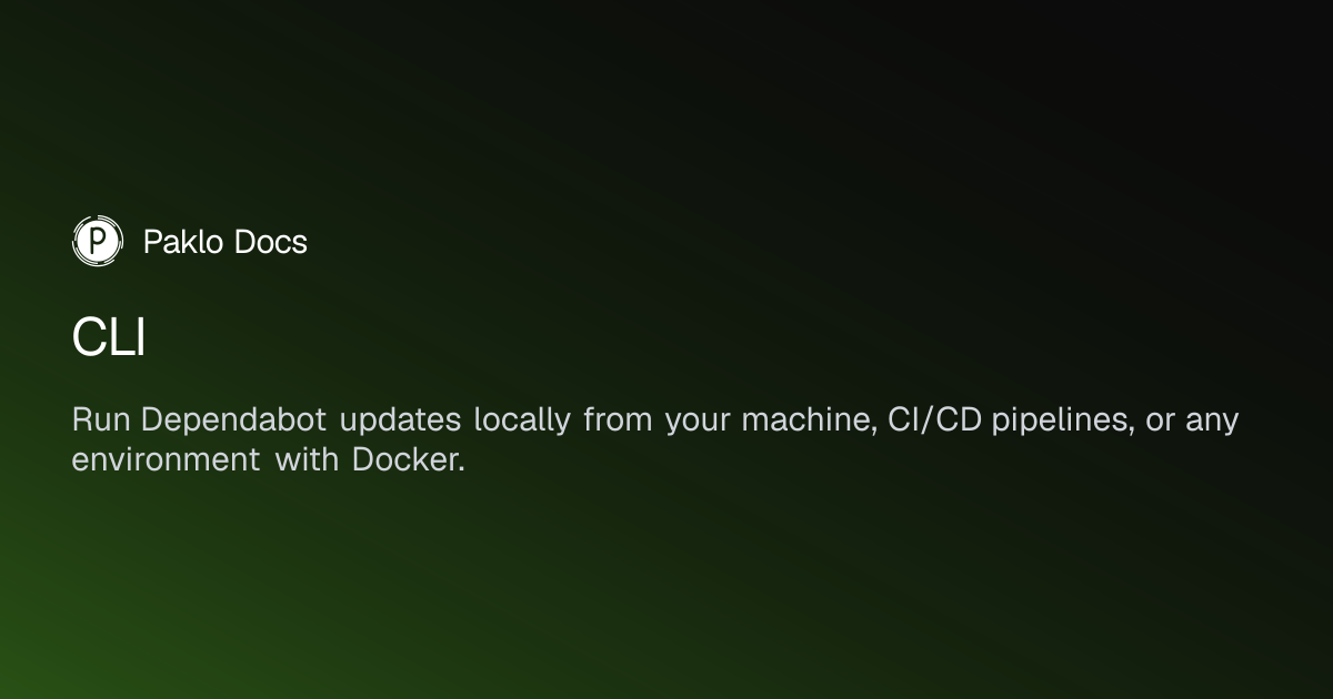 CLI | Paklo Docs
